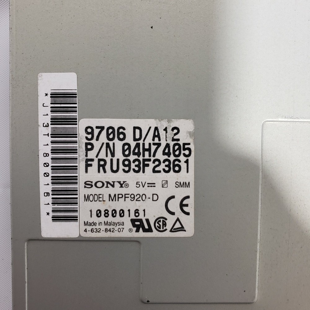 Sony MPF520-D Floppy Disk Drive Computer 04H7405 93F2361 USED.