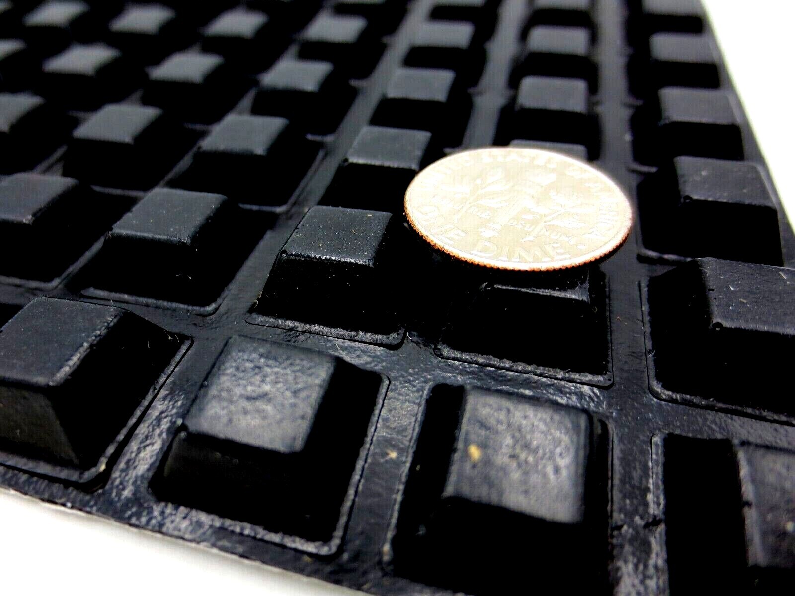 Stick-On Polyurethane Bumper Pad, Is 1/4" Tall, 1/2" Square, Durable Adhesive