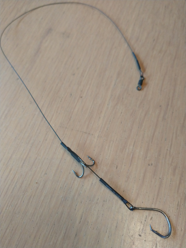 BOSS PIKE RIGS - 3 x Combi Baitholder Hook Rigs - Pike Wire Traces