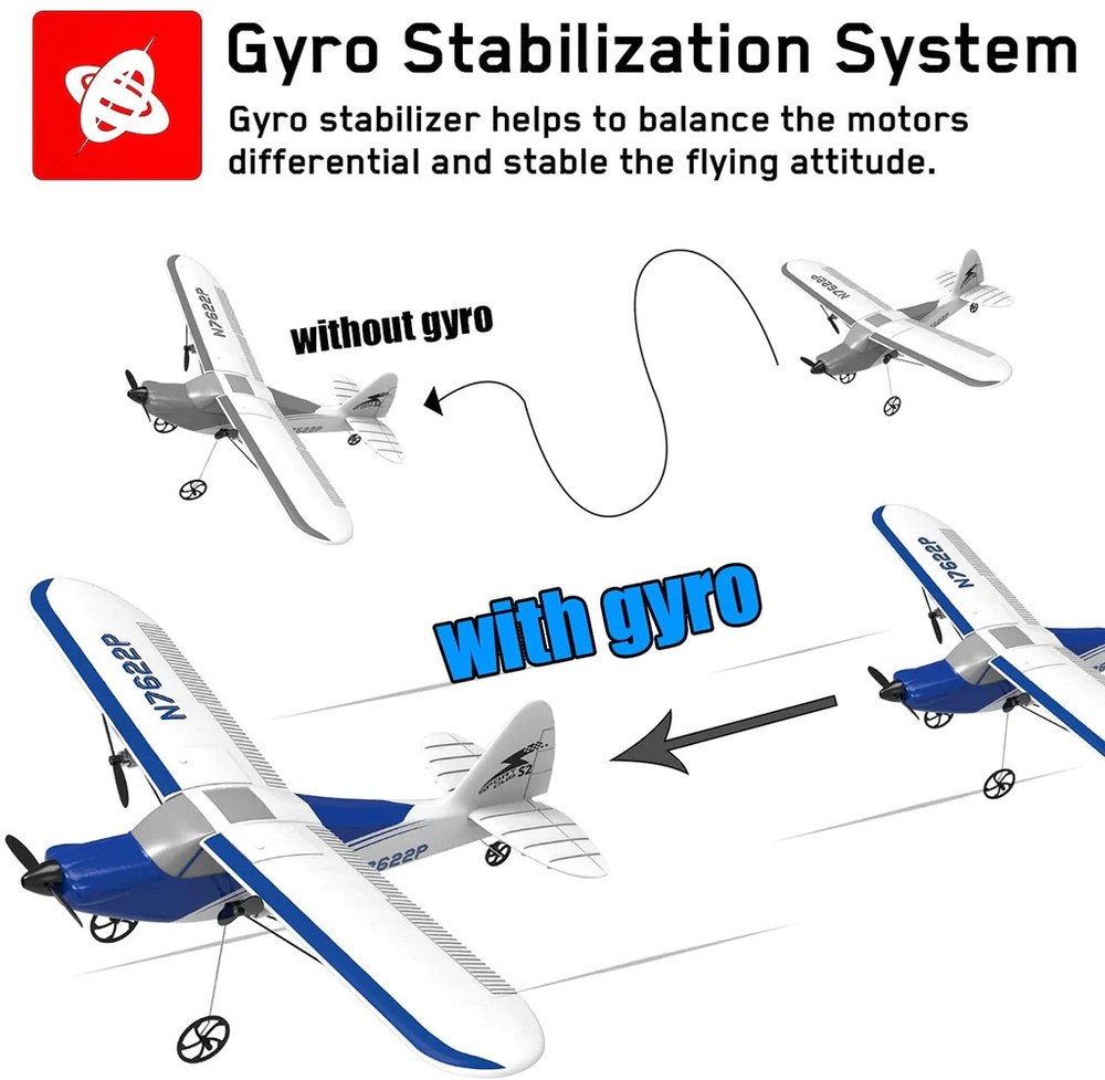 RC Micro Trainer CUB S2 400 RC Plane W/ Gyro Stabilization 2.4ghz RTF (2Ch)