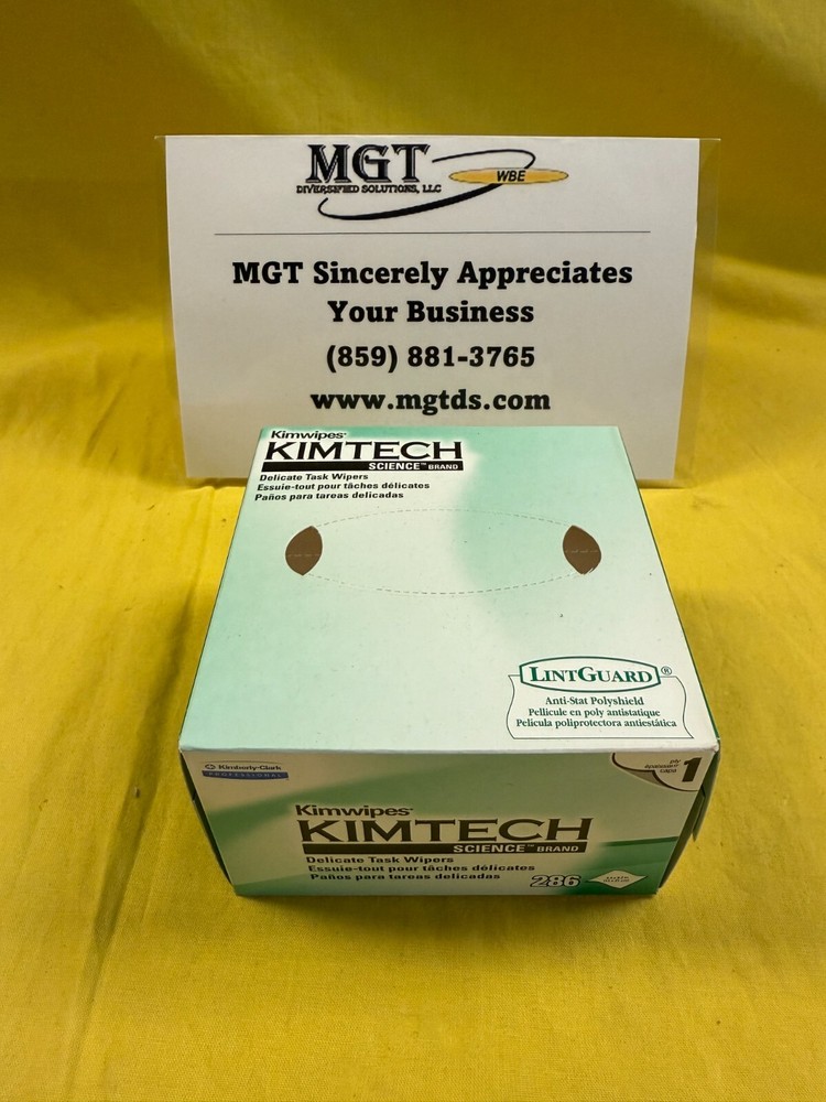 KIMTECH / DELICATE TASK WIPERS / 286 COUNT PER BOX / 4.4" X 8.2"