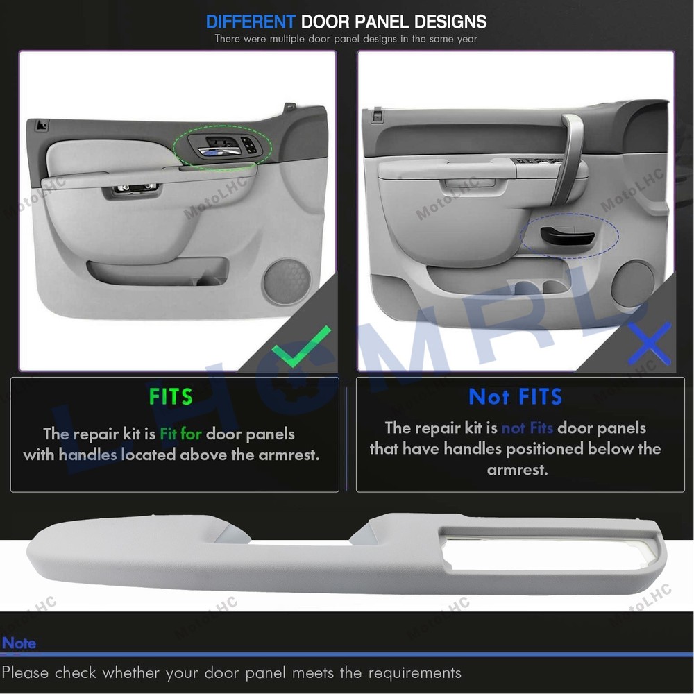 Driver Side Inner Door Pull Handle Armrest Repair for 2010-2014 Chevy GMC