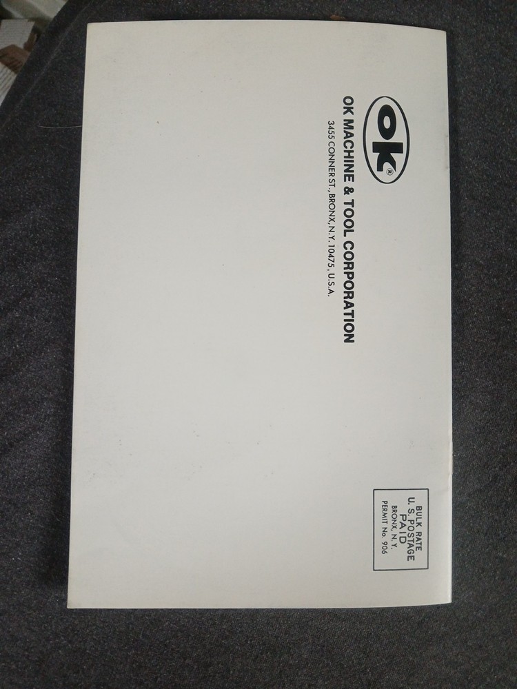 Ok Machine & Tool Corporation Catalog