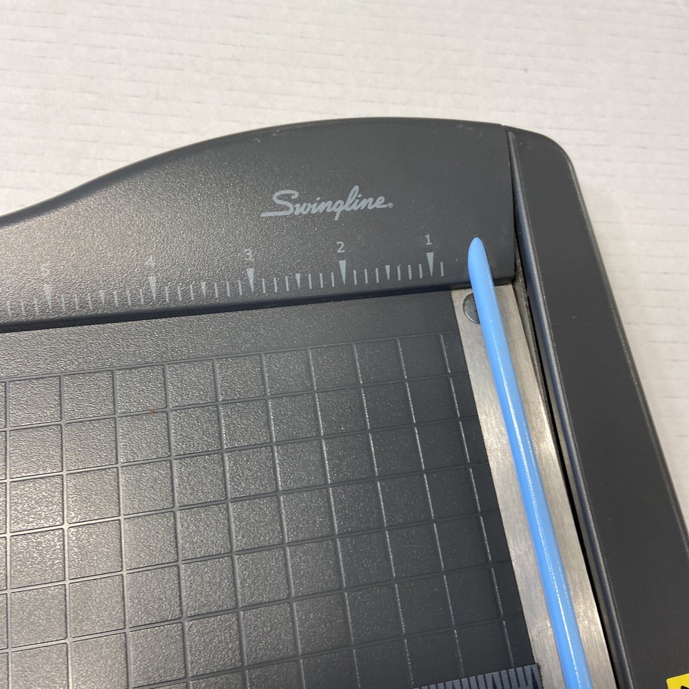 Swingline Grey Paper Cutter With Blue Handle
