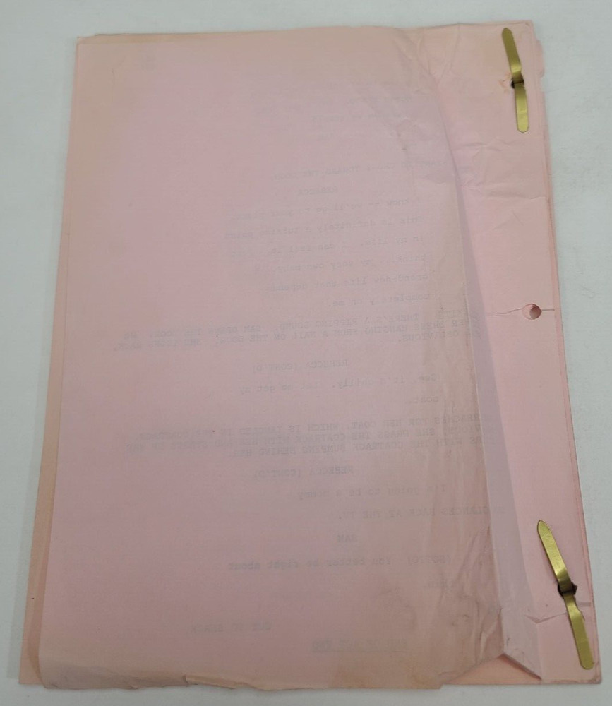 CHEERS / Dan Staley 1991 TV Script, Chris Graves "Uncle Sam Wants You"