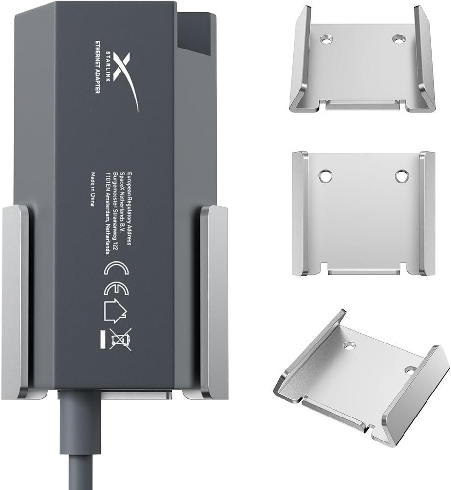 Starlink ethernet adapter Mount, starlink Mount for Metallic Silver