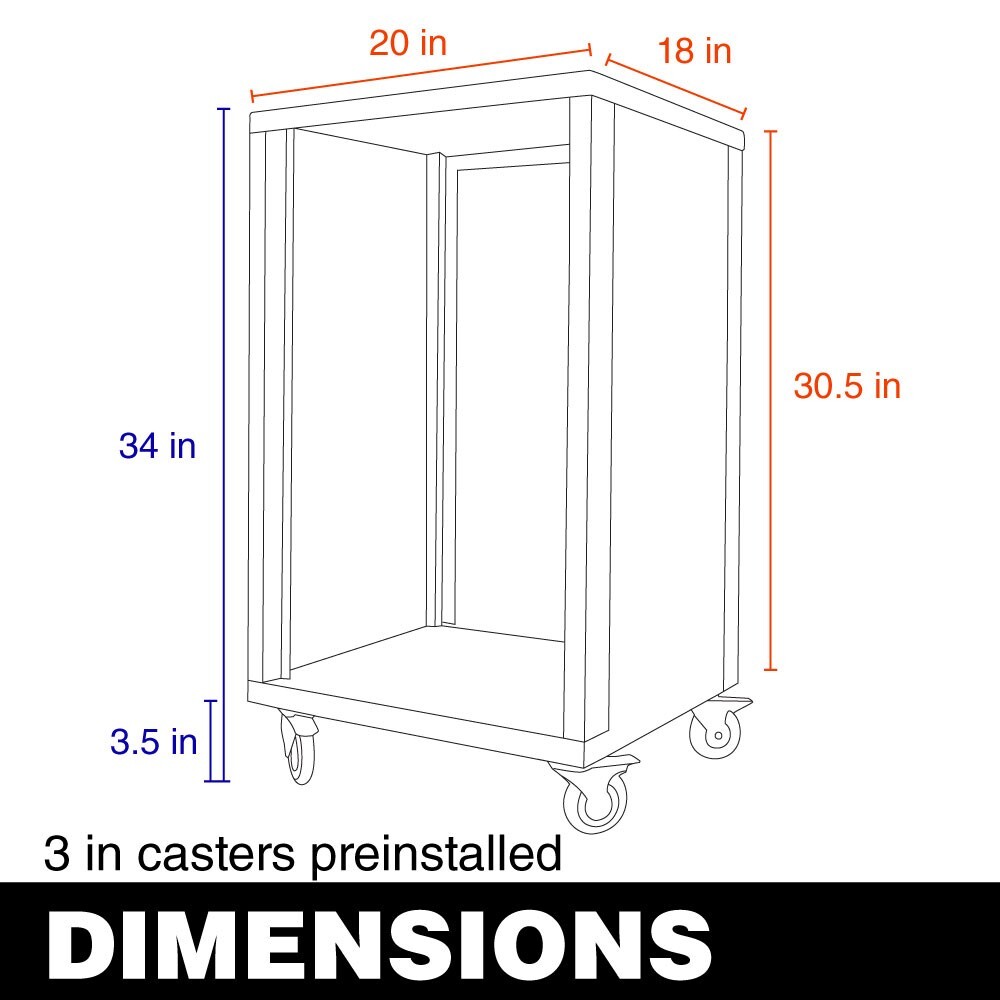Royal Racks™ 16U Metal Rack