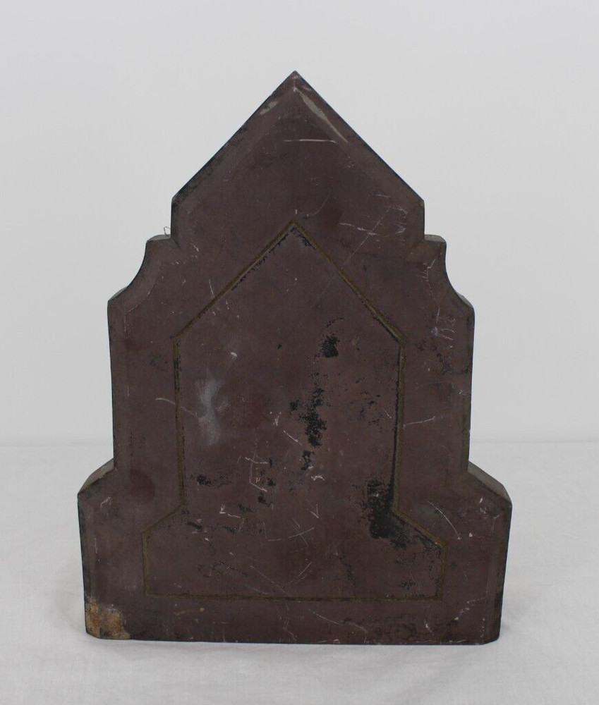 Antique Carved Stone Architectural Corbel Plaque Shield Shape Mantle Keystone