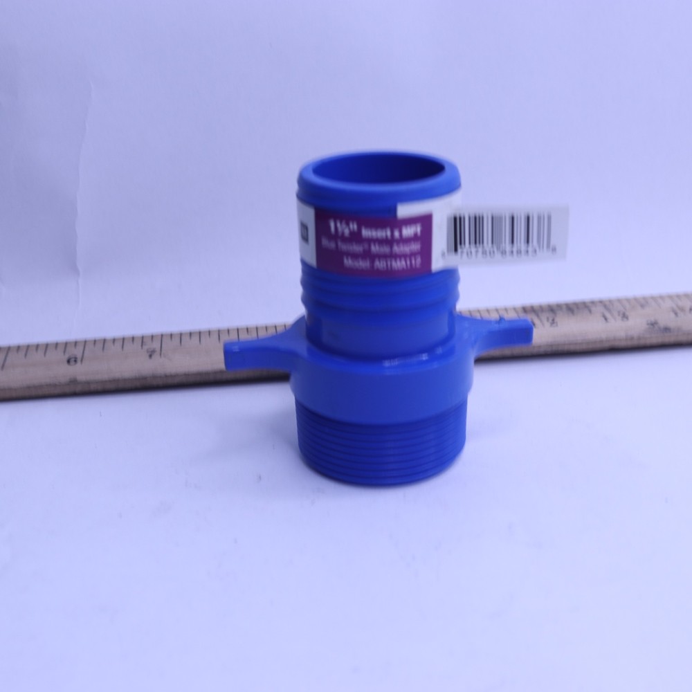 Apollo 1-1/2 in. Barb Insert Blue Twister Polypropylene x MPT Adapter Fitting