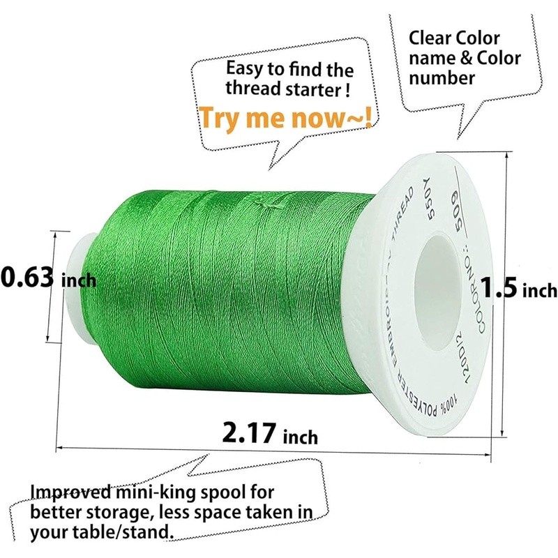 80 Spools Polyester Embroidery Thread Assorted Colors Janome Brother Singer New