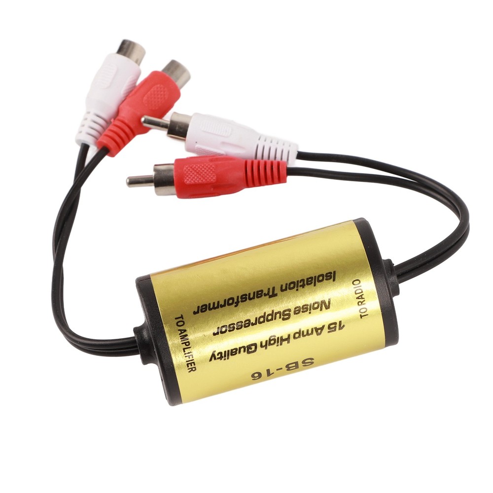 Audio Noise Filter Ground Loop Isolator Noise Filter For Car Stereo System QTYR