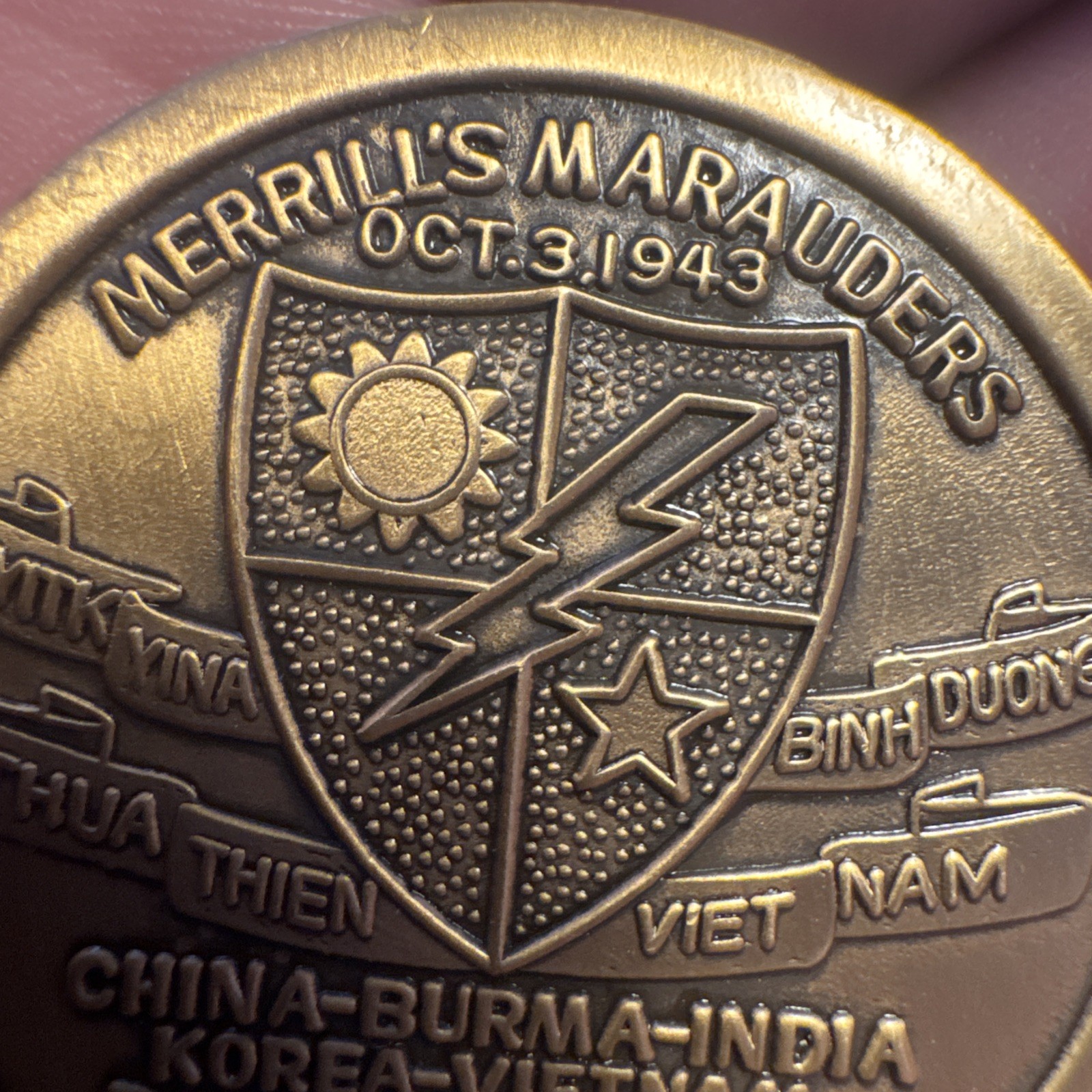 US Army 3rd Ranger Battalion Merrill’s Marauders Challenge Coin Rare Early Style