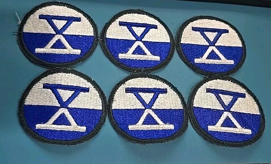 10th Army Corps Patch-Cut Edge-Snow Back--Original WW-II-1 Patch*