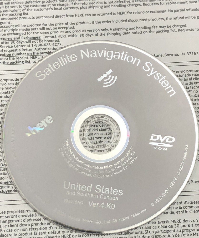Genuine 2022 White DVD Map Update for U.S.