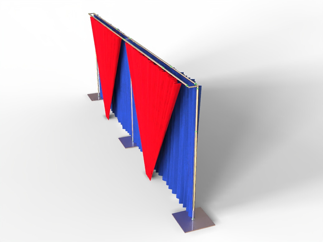 DOUBLE CROSS BAR ADJUSTABLE QUICK BACKDROP KIT 10FT x 20FT PIPE WITHOUT DRAPE