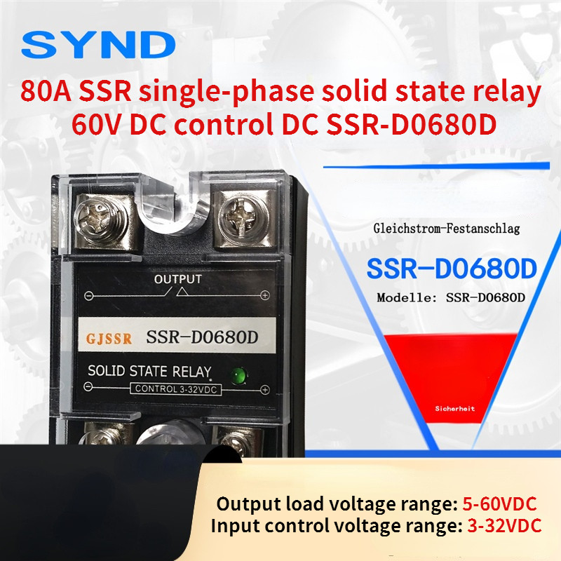 80A SSR single-phase solid state relay 60V DC control DC SSR-D0680D