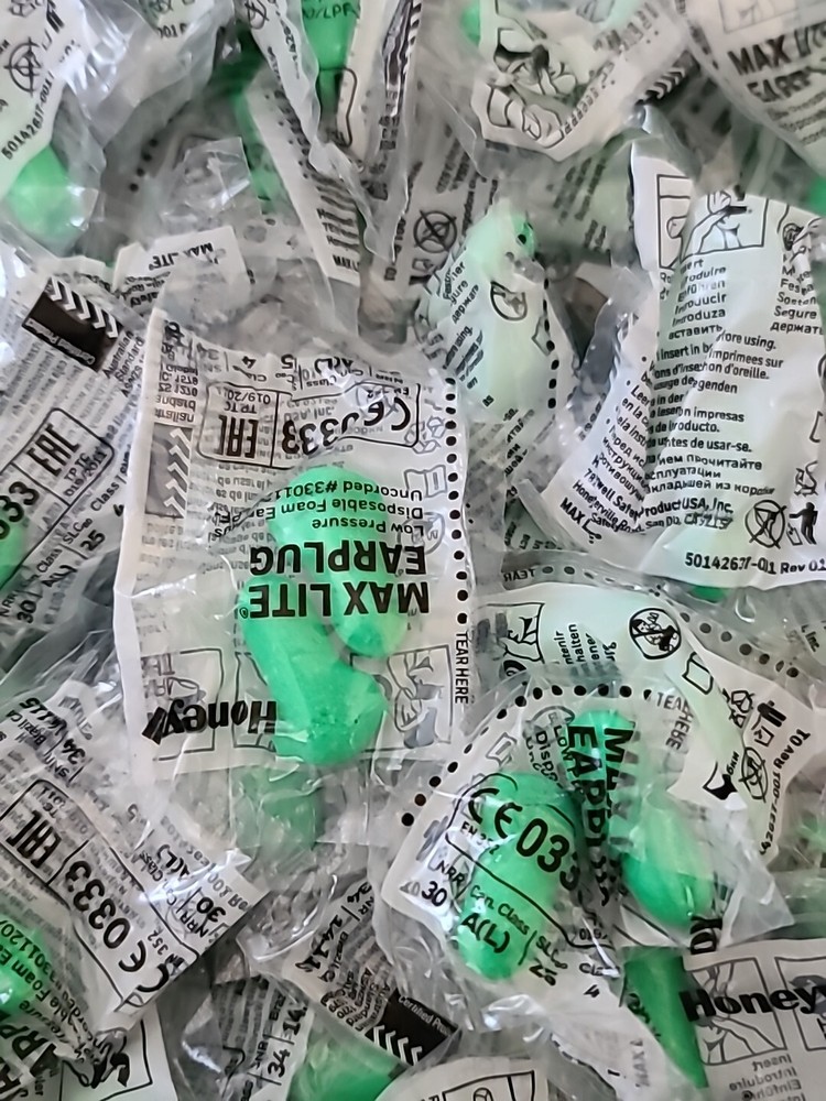 MAX LITE • Earplugs 100 PCS, Individually Packed, Super Comfortable For Sleep.