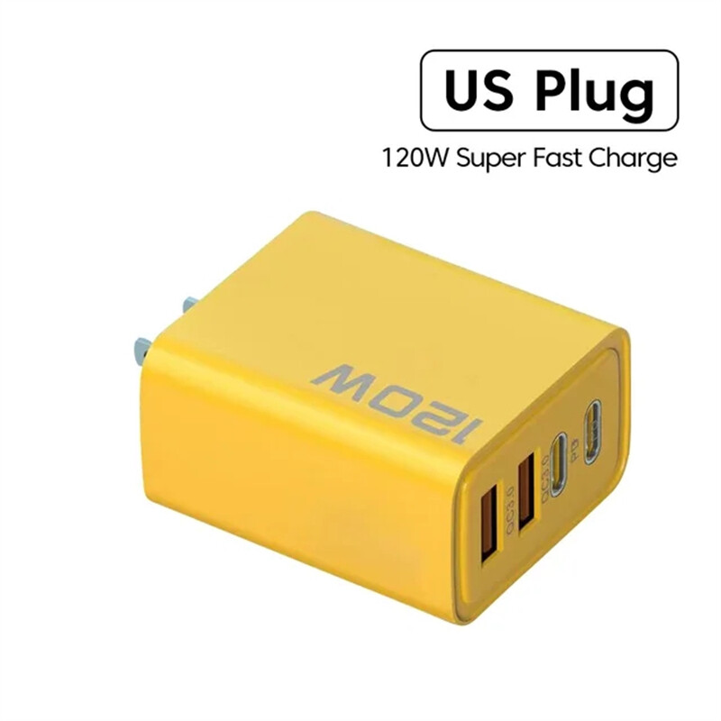 120W 4-Port USB C Fast Wall Charger Block For All Cell Phone iPad