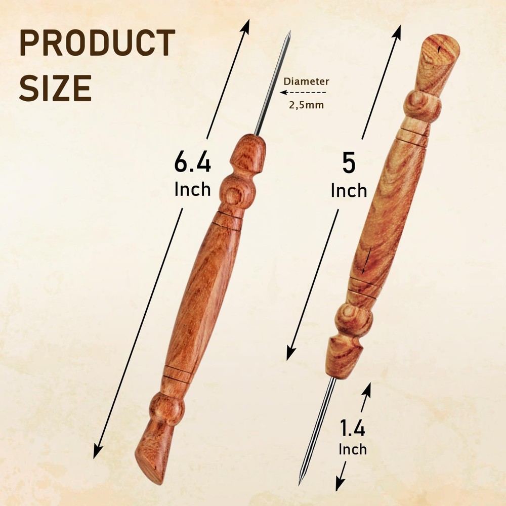 Sewing Stiletto, Quilt Pressing Tool, Seam Alignment Aid, Brown