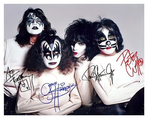 KISS Signed 8x10 Photo Reprint Ace Gene Paul Peter Collectible Autograph