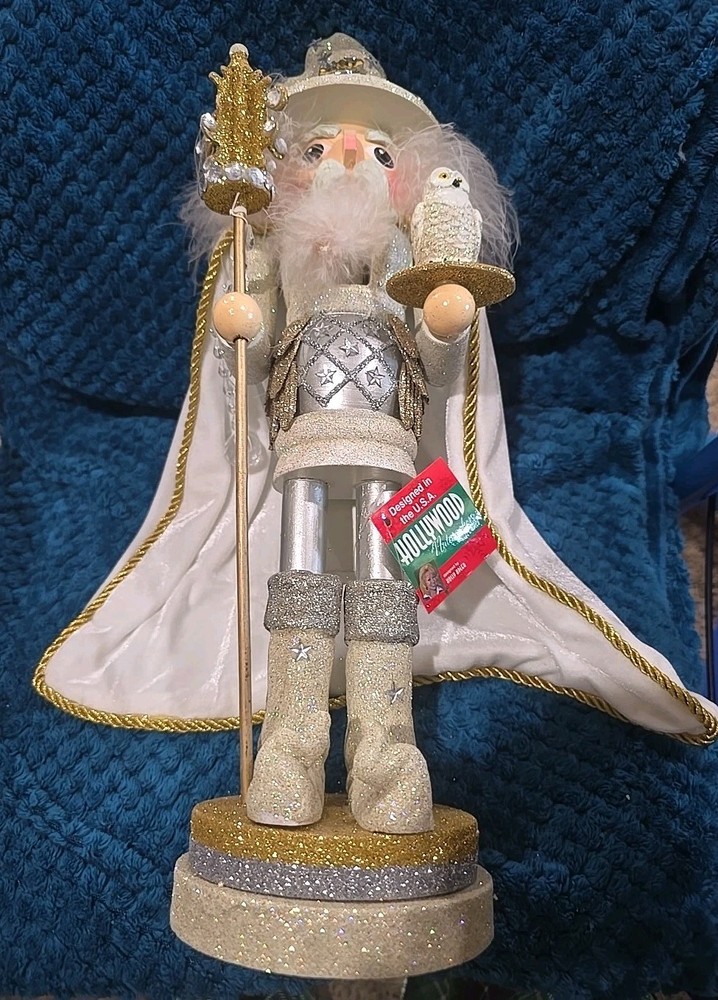 Holly & Kurt Adler Hollywood Nutcracker White Wizard Nutcracker 17" HA0493