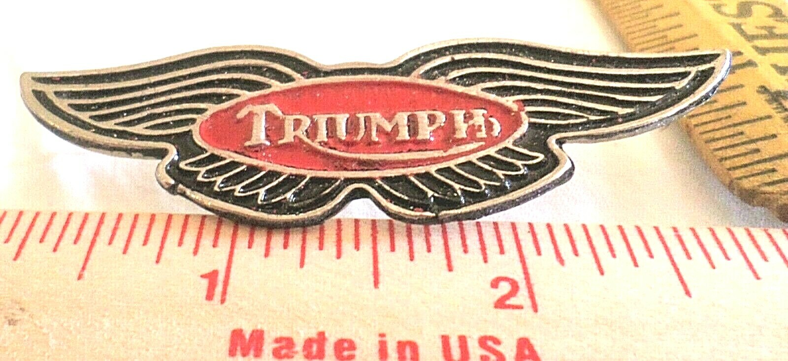 Triumph pin vintage collectible old British motorcycle pinback biker memorabilia