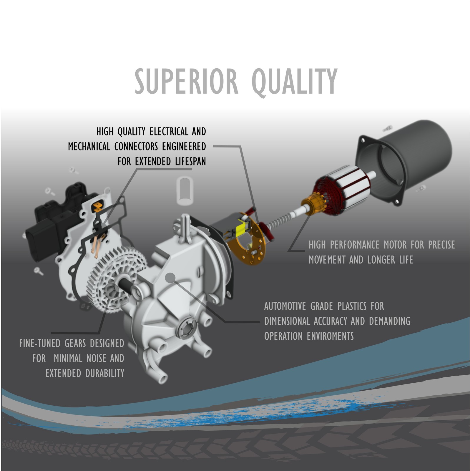 New Windshield Wiper Motor For Honda Accord 2003-07 76505-S9V-A01 76505-S9V-A02