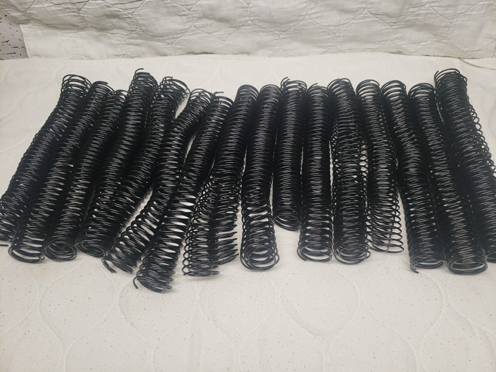 13mm1/2" Plastic Spiral Binding Coils 50 Pcs Binding Spirals 105 Sheet Capaci...