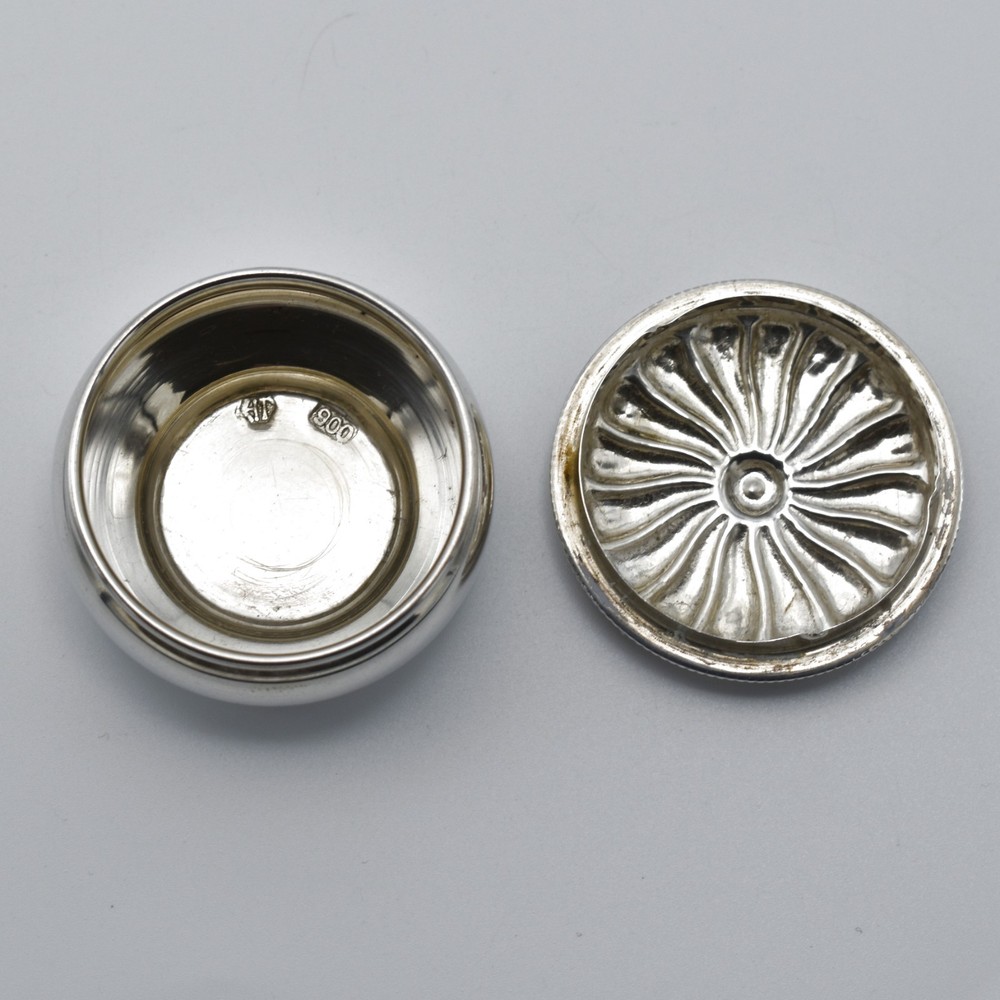 Vintahe Solid Silver Pill Pot Continental Silver