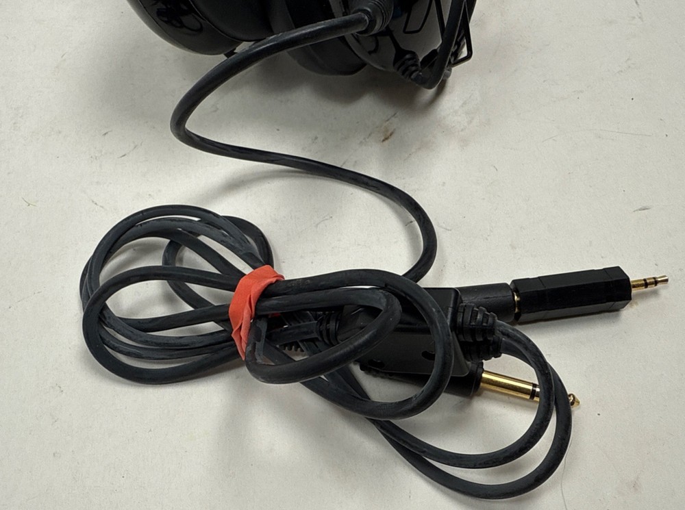 ASA Air Classics HS-1A Pilot Headset Dual Plug Airplane Aviation "Cable Issues"