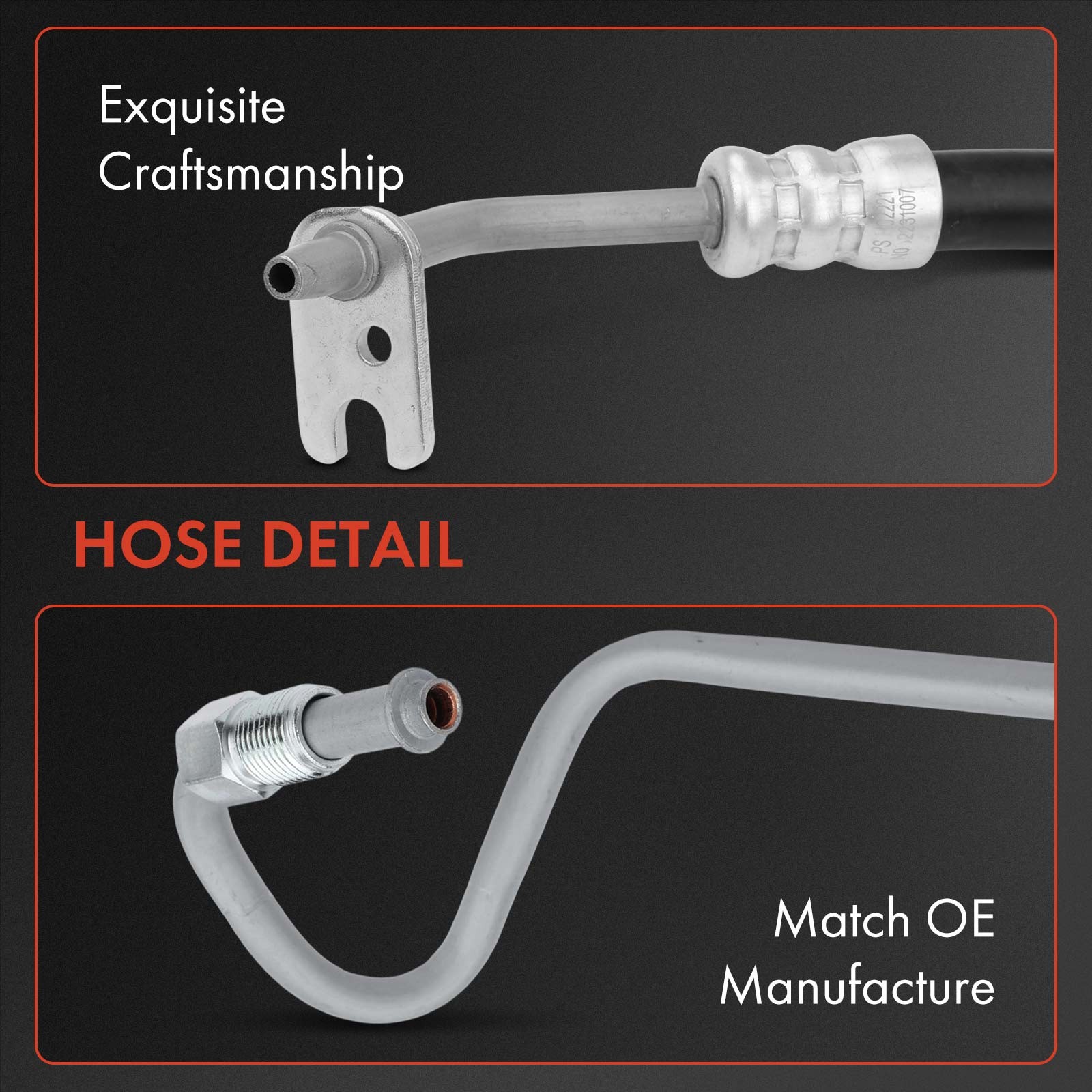 2x Power Steering Return+Pressure Line Hose Assy for Chevy Silverado 1500 Tahoe