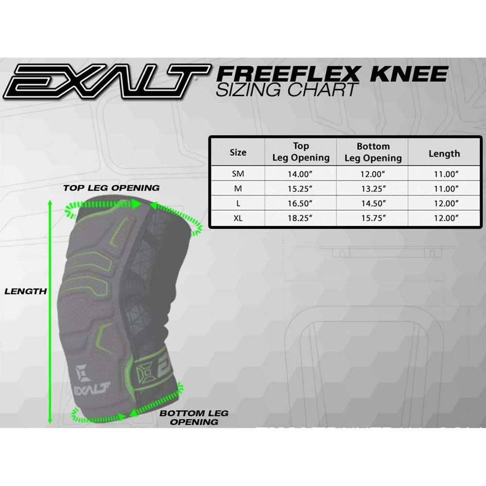 Exalt Paintball FreeFlex Knee Pads - Black - Small