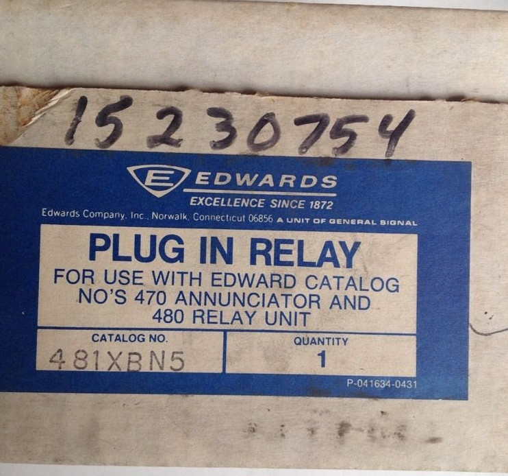 EDWARDS RELAY 481XBN5