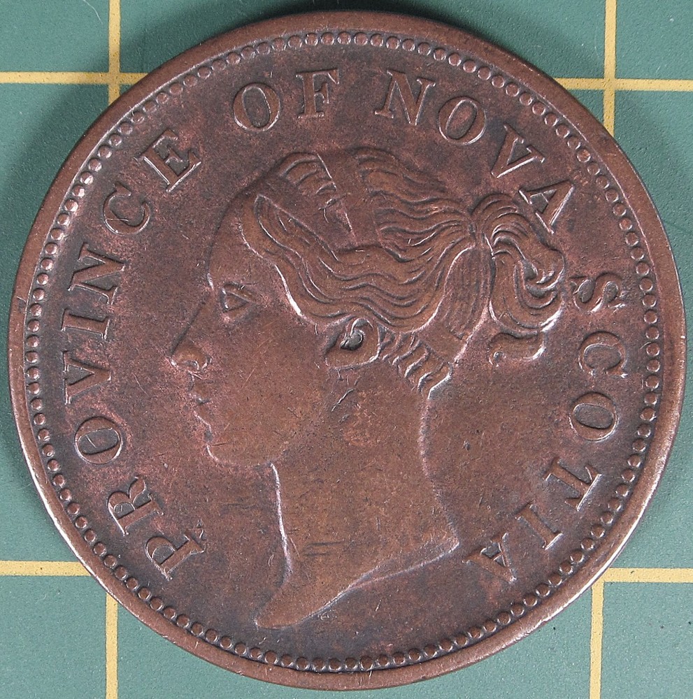 1840 Nova Scotia one penny token, NS-2C2