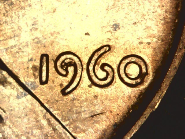 1960-P LINCOLN PENNY CUD "9"