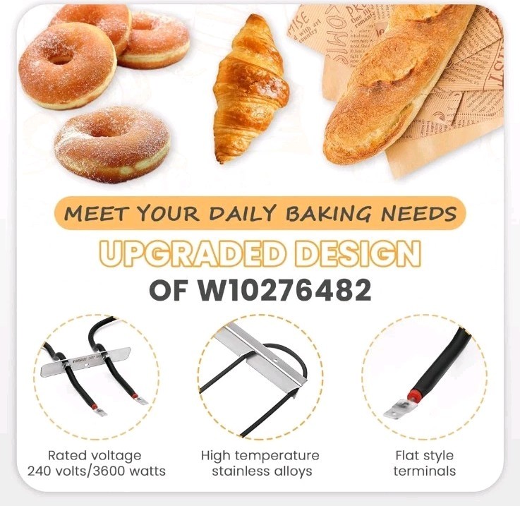 W10276482 Range Lower Bake Element Compatible with Whirlpool Maytag KitchenAid