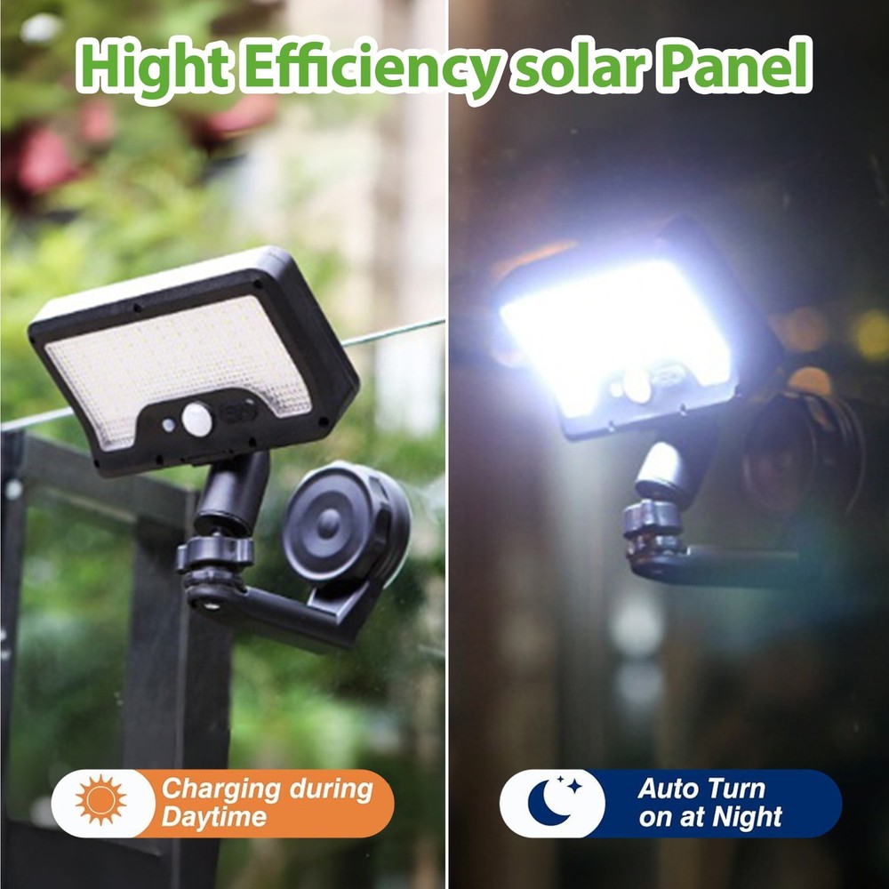 Super Bright Solar Motion Sensor Wall Light LED Magnetic Garden Yard IP65