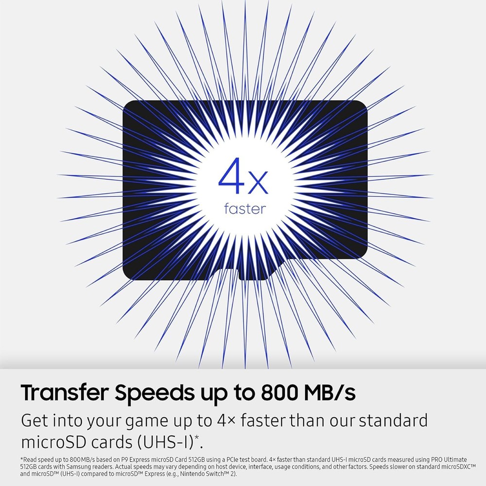 Samsung P9 Express MicroSD Express Card 512GB - New open box