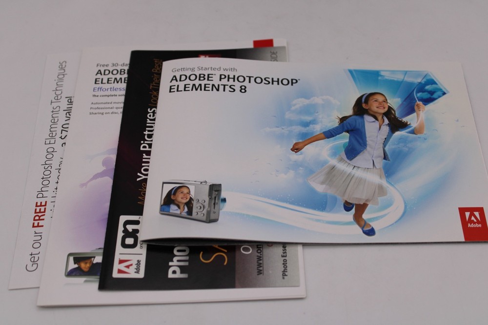 Adobe Photoshop Elements 8 Software Disc wSerial Number Install Key
