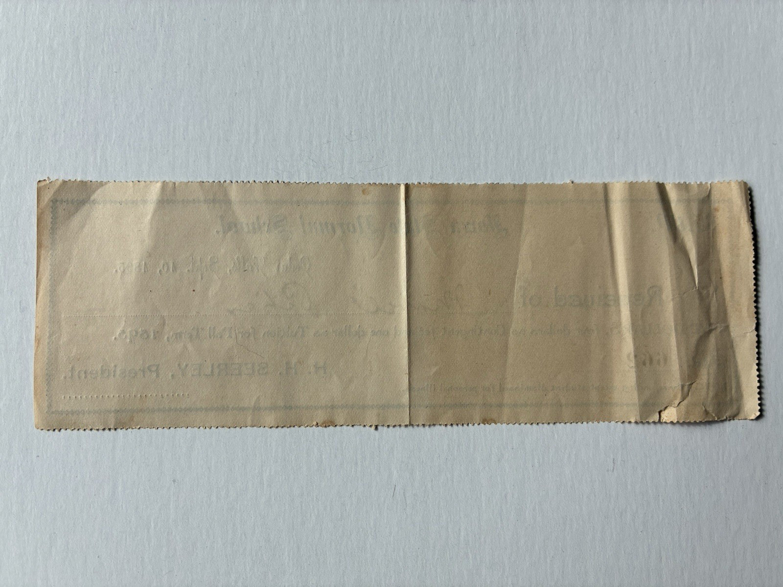 1895 Iowa State Normal School Cedar Falls Tuition Payment Receipt