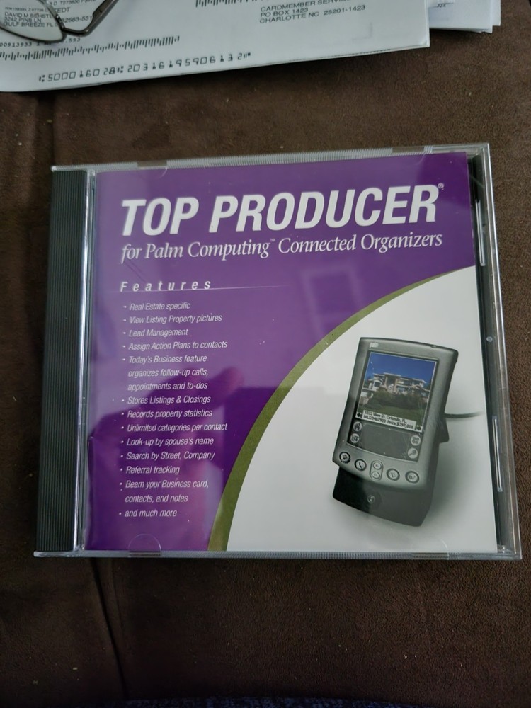 Top Producer for Palm Computing Connected Organizers Version 2.001 CD-ROM