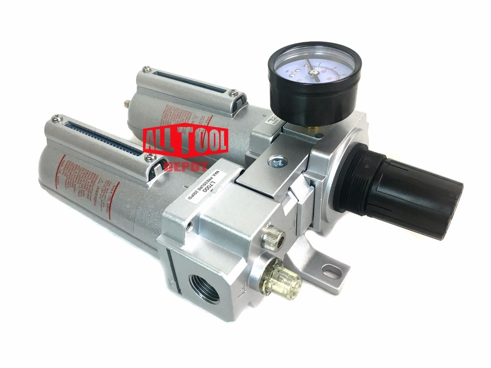1/2" HEAVY DUTY COMBO PARTICULATE FILTER REGULATOR LUBRICATOR COMPRESSED AIR