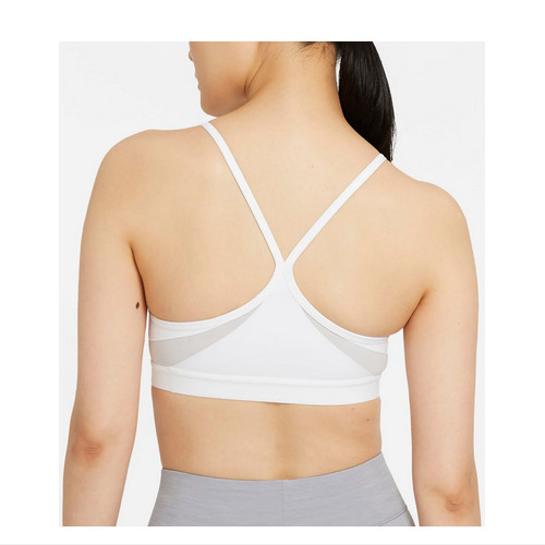 NEW NIKE Women's [L] Indy Light-Support Padded Sports/Yoga Bra-White CZ4456-100