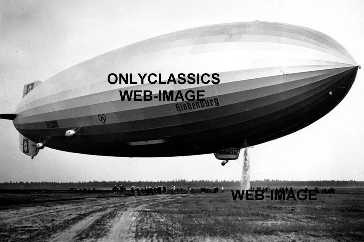 GERMAN AIRSHIP HINDENBURG DIRIGIBLE 34-4X6 PHOTOS LAKEHURST NJ AVIATION MILITARY