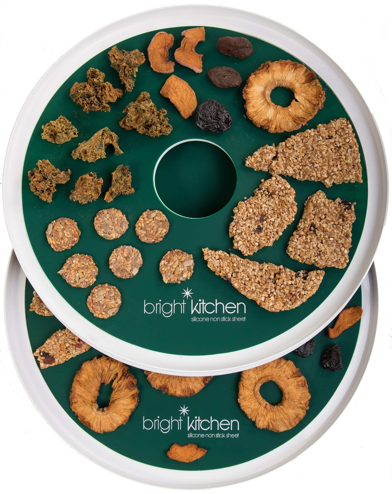 4 Silicone Dehydrator Sheets NON-Toxic for Nesco Round Dehydrators Fruit Roll