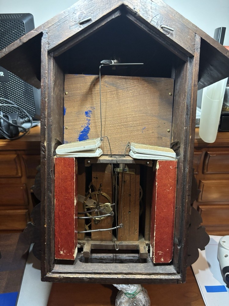 Antique Weather House Cuckoo Clock