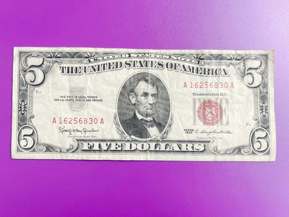 $5 1963 UNITED STATES NOTE CHOICE VF NOTE