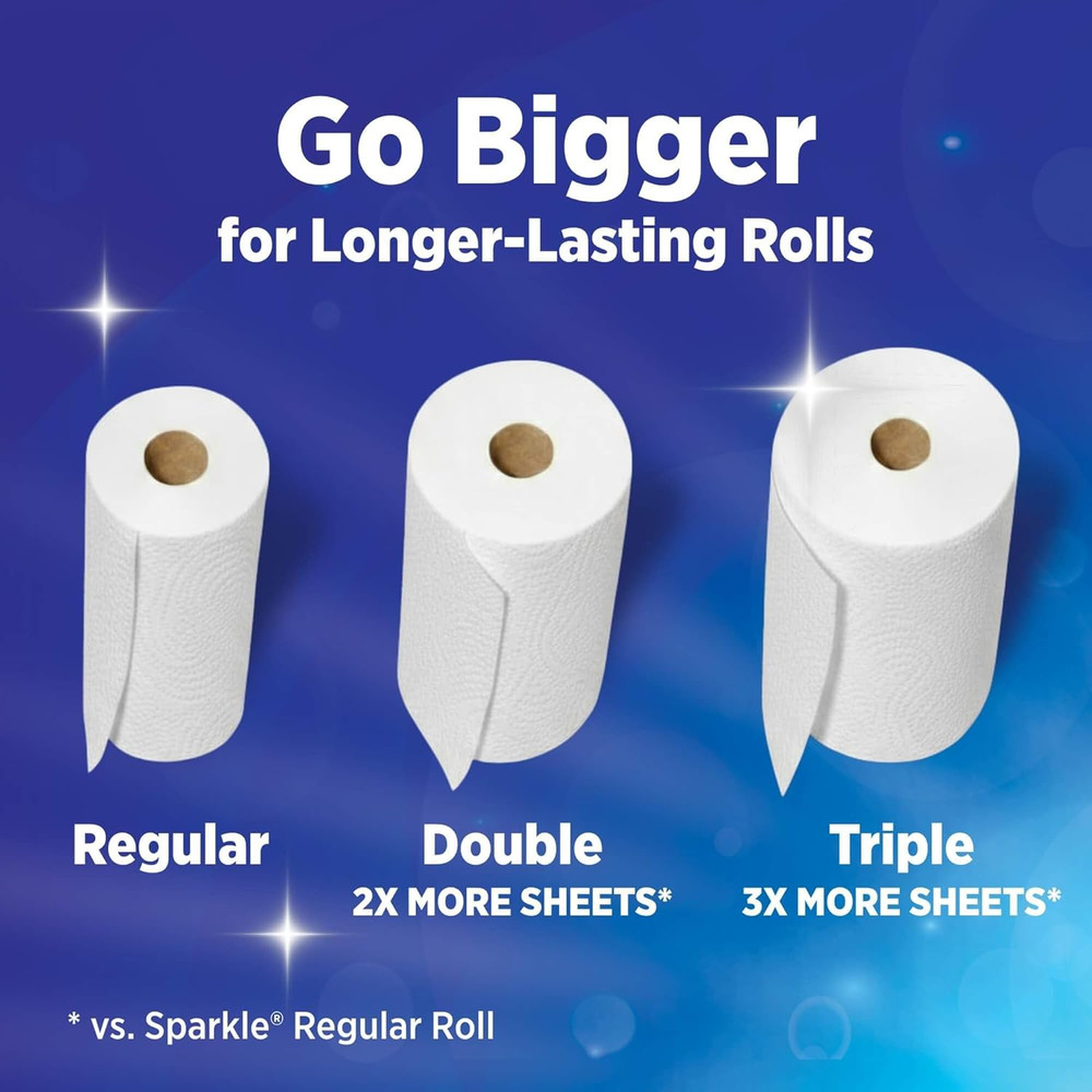 ® Tear-A-Square® Paper Towels, 2 Double Rolls = 4 Regular Rolls, 2 Count