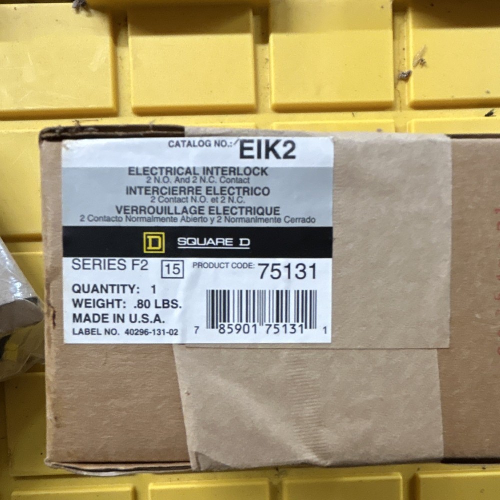 Square D EIK2 Electrical Interlock for Control Equipment Panels Brown