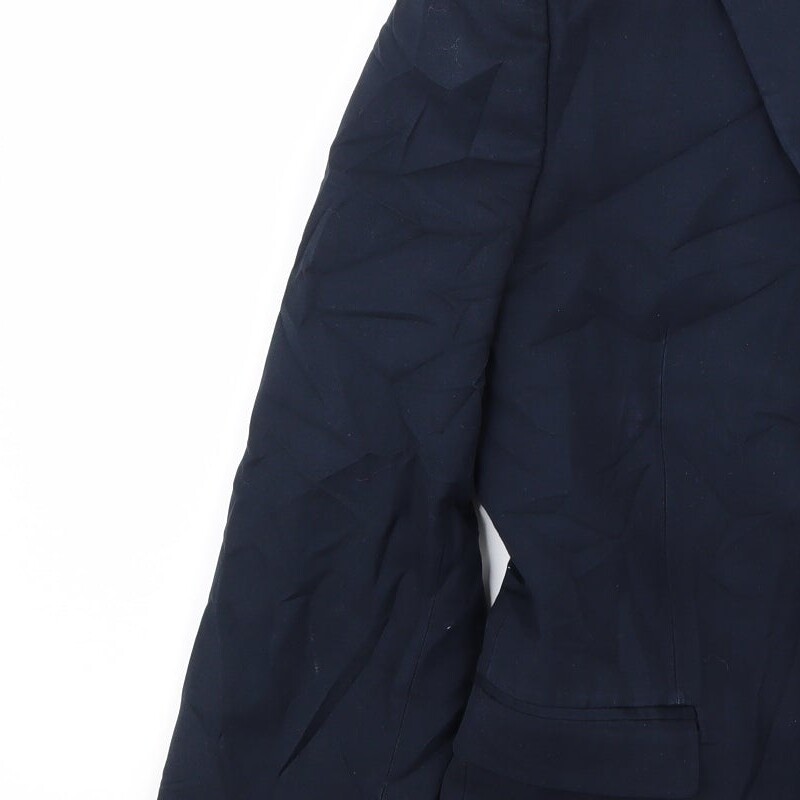 H&M Mens Blue Polyester Blend Blazer Size 36